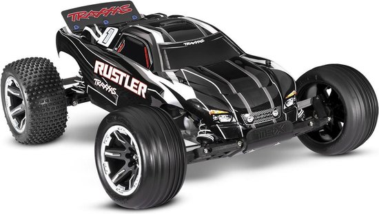 TRAXXAS 1/10 SCALE STADIUM TRUCK TQ 2.4 GHZ W/USB-C - BLACK TRX37054-8BLACK INCL. nimh accu en USB-C lader