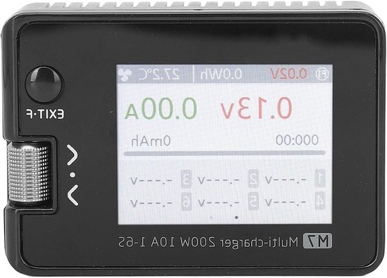 200W 10A LiPo-oplader Lipo-batterijbalansoplader voor RC-autovliegtuigen en boten - Zwart