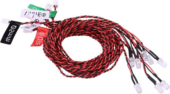 Navigatieverlichting Kunststof 8 Led-verlichtingssysteem Kit Simulatie Knipperende Lichten voor Rc-vliegtuighelikopter