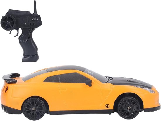 Drift Car 4 Wheel Drive 1/24 Afstandsbediening Racewagen met Oplaadbare Batterij voor Volwassenen Kinderen Jongens Meisjes - Geel