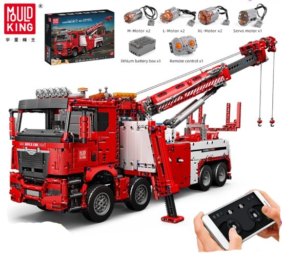 Comnox - Mould King - Road Rescue Takelwagen - 4883 Stukjes - LEGO Compatible - RC & App Bestuurbaar - Technische Bouwset