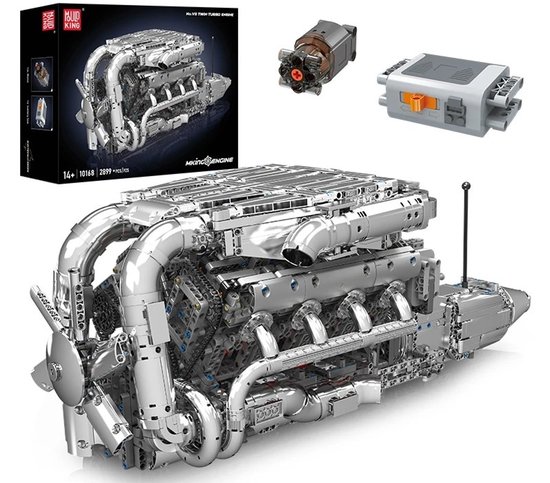 Comnox - Mould King - V8 Twin Turbo Motorbouwset - 2899 Stukjes - LEGO Compatible - Educatief Speelgoed