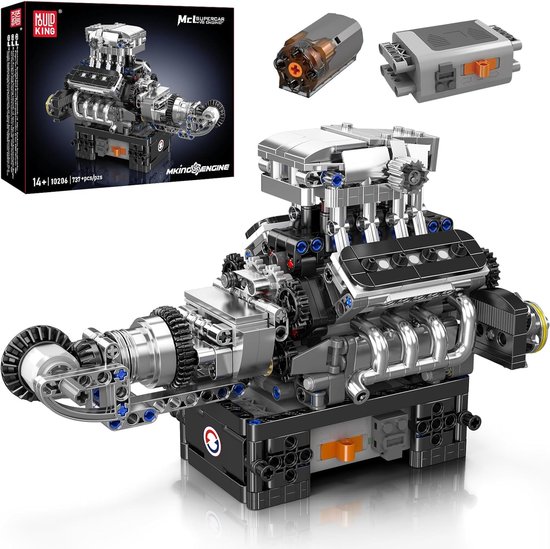 Mould King - MCL Super technic motor | Speed champions icons modelbouw | Creator classic bouwpakket compatibel met lego sluban of mega bloks | Technische speelgoed ideas voor expert volwassenen & kinderen | 535 bouwstenen | Vaderdag cadeau
