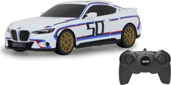 1:24 Jamara 402172 RC Sport Auto BMW 3.0 CSL - Wit - 2,4GHz RC Model Kant en Klaar
