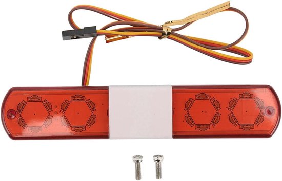 LED Politie Licht Simulatie Ontwerp 4 Modi Flitslamp LED Alarmerend Licht voor 1/8 1/10 RC Auto's (Rood)