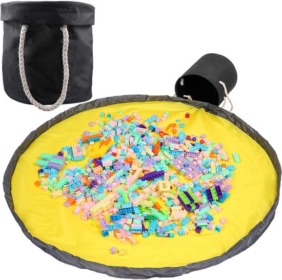 Opbergtas voor kinderspeelgoed en speelmat - Grote opbergdoos voor kinderen - 150 cm - Voor bouwblokken, auto's, poppen en Lego