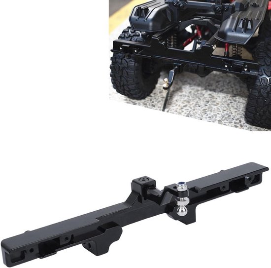 Achterbumper van aluminiumlegering met sleephaak voor G63 6x6 88096-4 RC-Car accessoires (zwart) - Upgrade-onderdelen