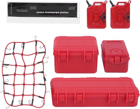 1/10 Schaal Rc Auto-onderdelen - Gesimuleerde Decoratie Bagagenet Koffer Brandstoftanks Kit - Compatibel met 1/8 1/10 Model Crawler