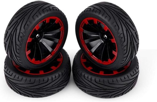 4 Pieces Rubber Tyres Racing SUV Wheel for RC 1:10 Car Part by Zouminy