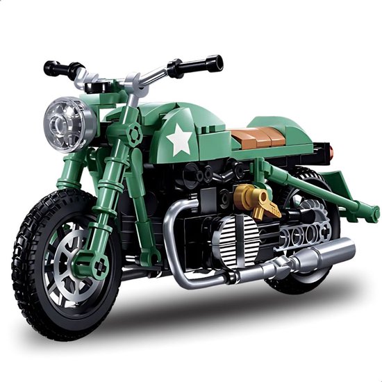 Sluban - R75 Motorfiets incl. display | City icons speed champions modelbouw | Classic creator f1 motorcycle bouwpakket | Technische motor speelgoed voor kinderen & volwassenen | Compatibel met lego mould king mega | 215 bloks | Vaderdag cadeau