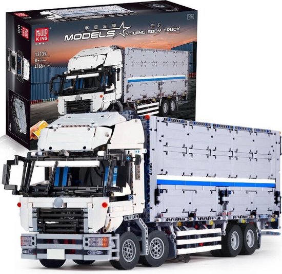 Mould King 13139 - Technic Vrachtwagen - Truck- Bakwagen - Met Afstandsbediening - RC App Control - Lego compatibel - Bouwset - 4128 bouwstenen