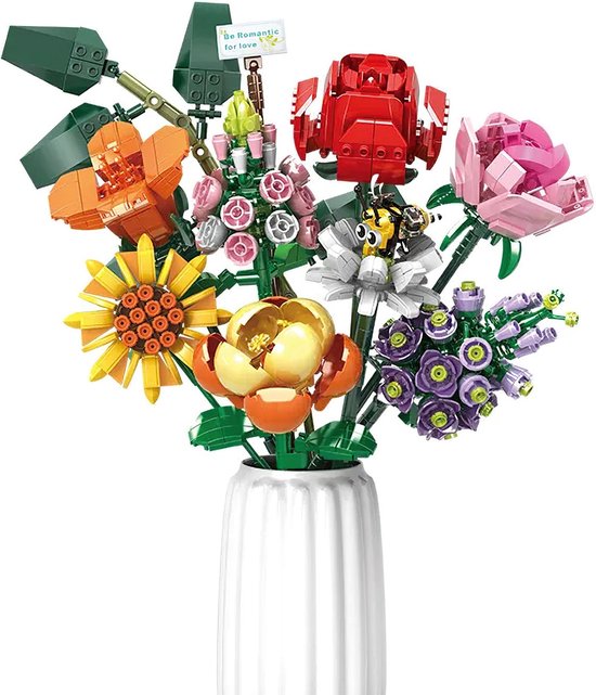 Woma Boeket Kunst bloemen | Botanical Flowers Collection | Classic Creator STEM speelgoed bloemenboeket bouwpakket | Compatibel met lego mould king | Icons modelbouw bloemenpracht volwassenen & kinderen | kunstbloemen | 770 bloks moederdag cadeau