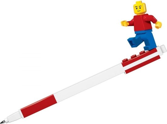 LEGO - Gel Pen - met minifiguur - rood