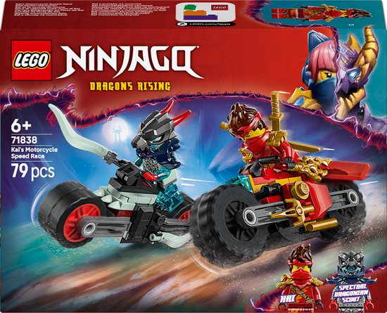 LEGO NINJAGO Kai's Motorrace Bouwpakket voor Kinderen - 71838