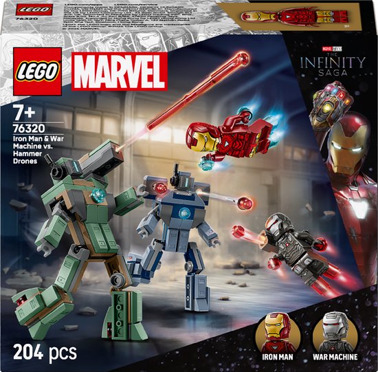 LEGO® ǀ Marvel Iron Man en War Machine vs. Hammer Drones - 76320