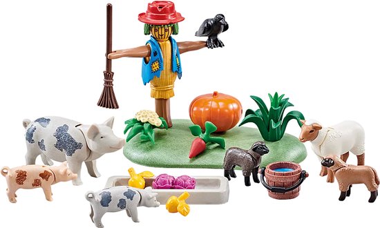 Playmobil Boerderijdieren en vogelverschrikker - 9832