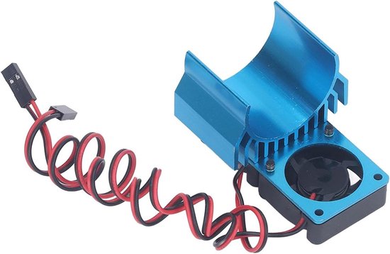 Koelventilator IP44 Waterdicht Koellichaam Hoge Snelheid Ventilator Motor Koelventilator Groep voor Traxxas Slash 4×4 VXL 1/10 RC Auto (Blauw)