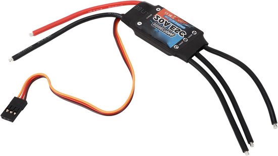 20A Bidirectionele Borstelloze Elektronische Snelheidsregelaar (ESC) voor RC-Boten - Zwart