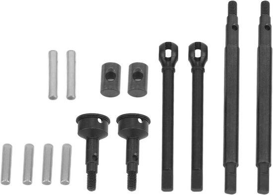 RC-As-aandrijfas voor en achter staal zwart voor Traxxas TRX4M 1/18 RC Crawler Car reserveonderdelen