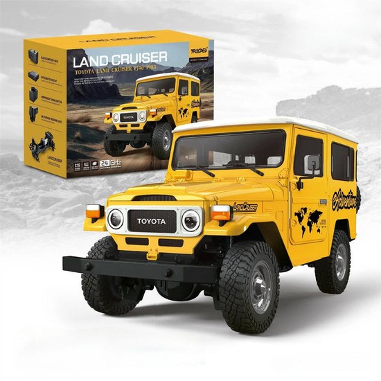Trasped HG4-50 - RC Toyota Land Cruiser FJ40 (1983) - 4WD Rock Crawler - Yellow - Pro Versie - Schaal 1:16