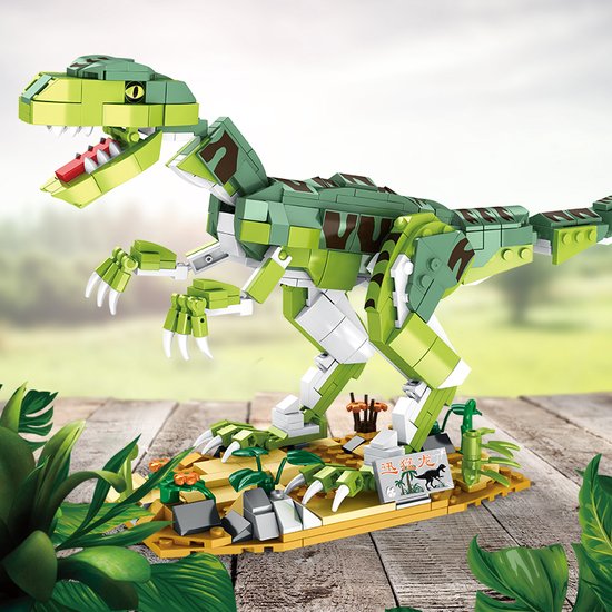 Velociraptor Dinosaur Bouwset - Jurassic World Dinosaurussen Bouwpakket - 3D Speelgoed Bouwblokken - Compatibel met Lego - 326 Stuks Educatieve STEM Set