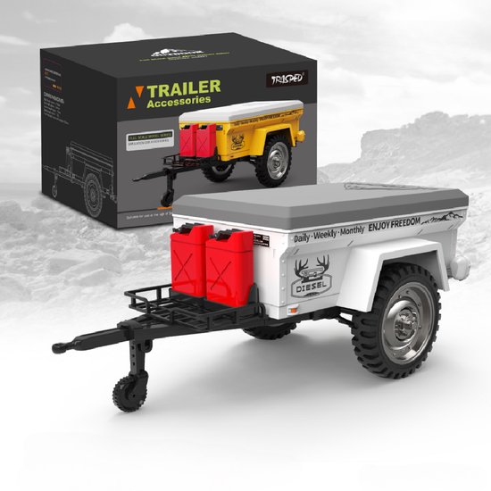 Trasped HG4-54 - Aanhangwagen Voor Suzuki Jimny en 1:16 RC-modellen - Wit