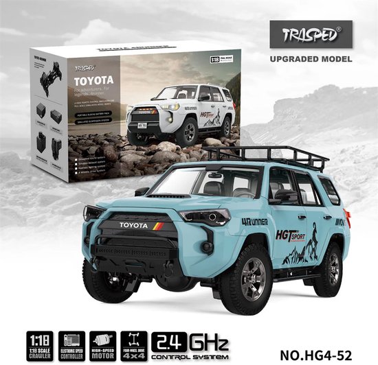 Trasped HG4-52 - RC Toyota 4Runner - 4WD Rock Crawler - Pro Versie - Blue - Schaal 1:16