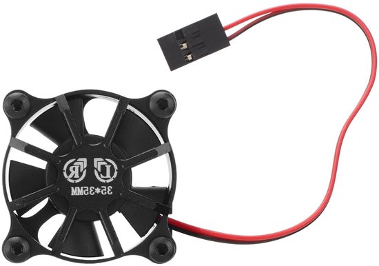 35x35 mm RC Auto ESC-Koelventilator van Lichtgewicht Aluminiumlegering en Kunststof - Zwart