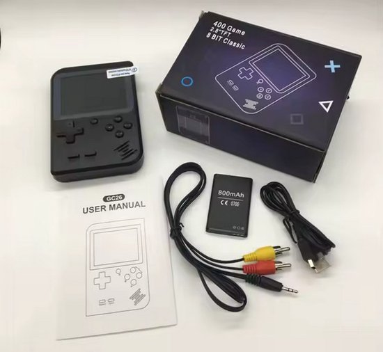 8Bit Game console - 400in1 Games - Draagbaar - Classic Retro Vintage - blauw