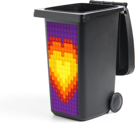 Container sticker Lego - Patroon - Hart - 38x80 cm - Kliko sticker