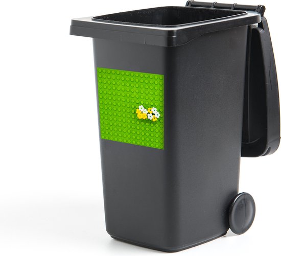 Container sticker Lego ondervloer met bloemen - 40x40 cm - Kliko sticker