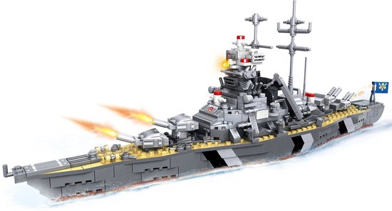 The Cruiser Battle - Naval Ship - Marineschip bouwset - Oorlogsschip bouwblokken - Schip bouwpakket - 3D puzzel - Leger speelgoed - Compatibel met Lego bouwstenen - 538 Stuks