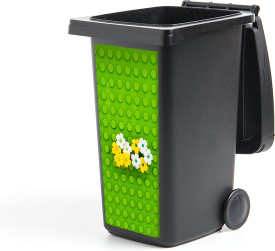Container sticker Lego ondervloer met bloemen - 44x98 cm - Kliko sticker