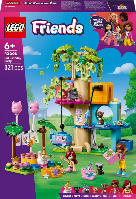 LEGO® Friends Kattenverjaardagsfeestje en Boomhut Set - 42666