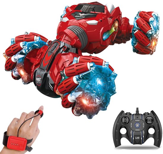Rc Stunt Car 4WD - Hand bestuurbaar auto – 360° Draai & Slimme hand Besturing en afstandsbediening 2in1 - 2.4ghz
