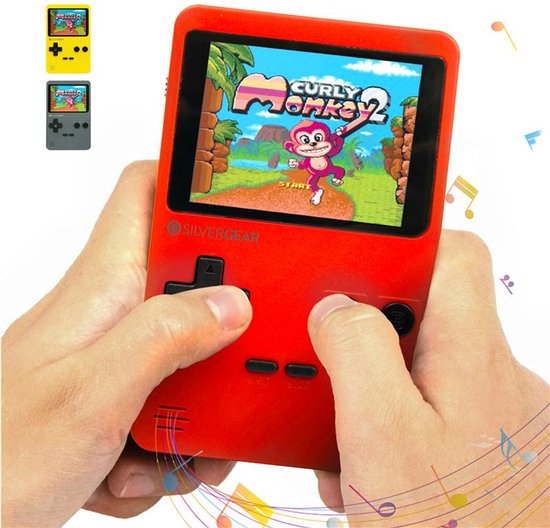 Retro Game Console met 240 Arcade Games - Spelcomputer voor Kinderen - Gaming Computer - Rood - Speelgoed Jongens / Meisjes - Silvergear
