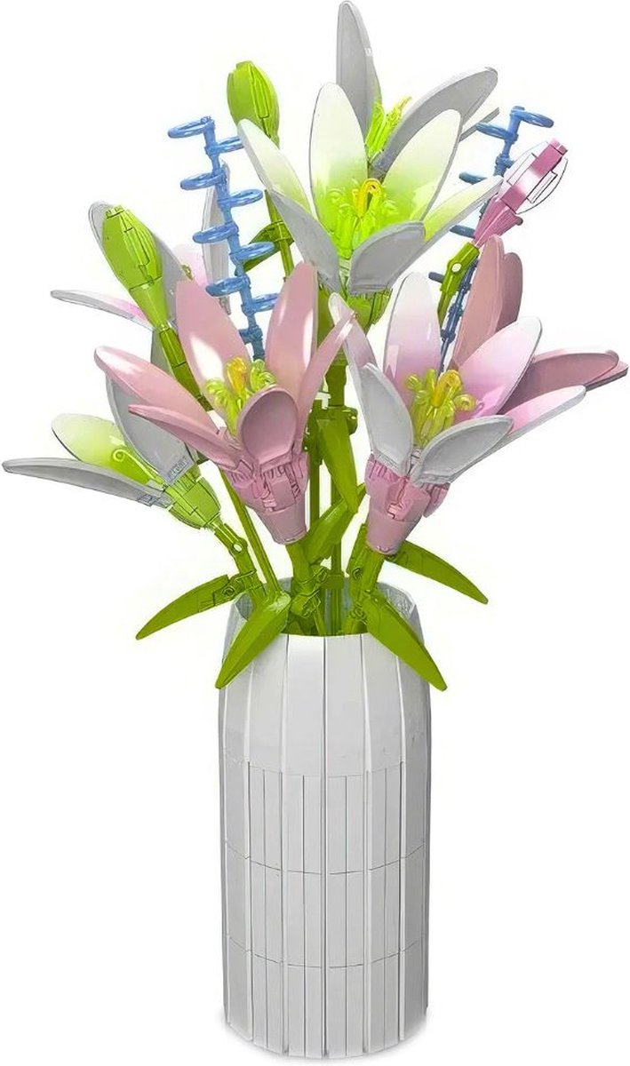 Mould King - Lelie Bloemenpracht | Botanical flowers collection | Classic Creator STEM speelgoed bonsai bloemen bouwpakket compatibel met lego sluban mega | Icons bloemenboeket modelbouw volwassenen & kinderen | Kunstbloemen | 1006 bloks