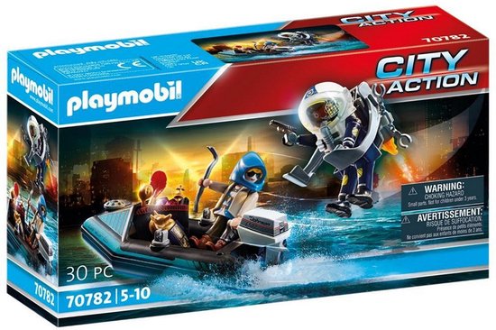 Playmobil 70782 City Action Politiejetpack Arrestatie van de Kunstdief