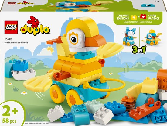 LEGO DUPLO 3-in-1 Dieren op Wielen Peuterspeelgoed - 10448