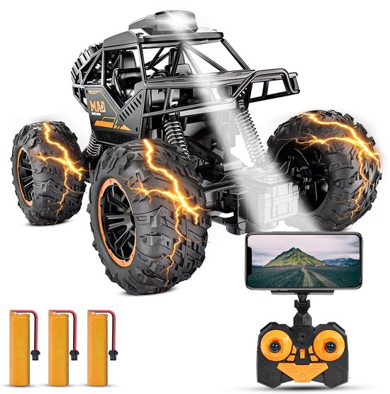 Logivision R59 Bestuurbare Auto - RC Auto - Afstandsbestuurbare Auto - Met 4K Camera - Voor Jongens - Voor Buiten & Binnen - Inclusief 3 Batterijen
