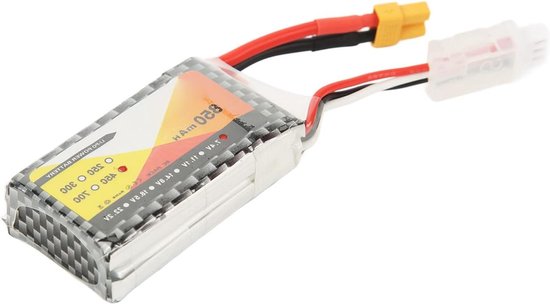 Lipo batterij XT30-stekker 7.4V 850mAh 45C 2S voor RC Racewagen - Harde Koffer - FPV Quadcopter .