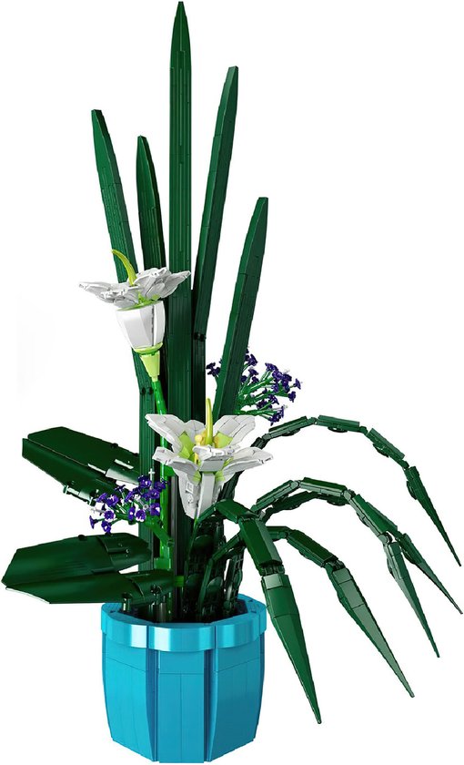 Mould King - 10023 Lily Bloemenpracht | Botanical flowers collection | Classic Creator STEM speelgoed bonsai bloemen bouwpakket compatibel met lego sluban mega | Icons bloemenboeket modelbouw volwassenen & kinderen | Kunstbloemen | 1513 bloks