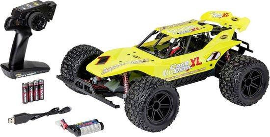 Carson RC Sport Cage Devil XL Geel Brushed 1:10 RC auto Elektro Buggy RTR 2,4 GHz