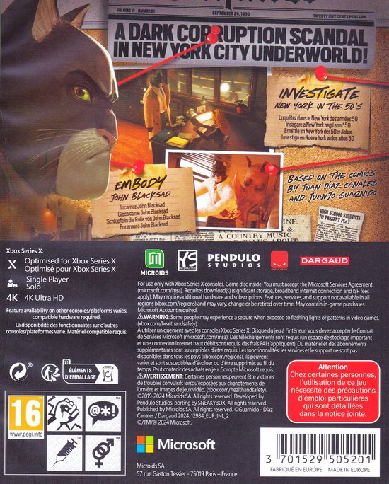 XSX Blacksad: Under The Skin
