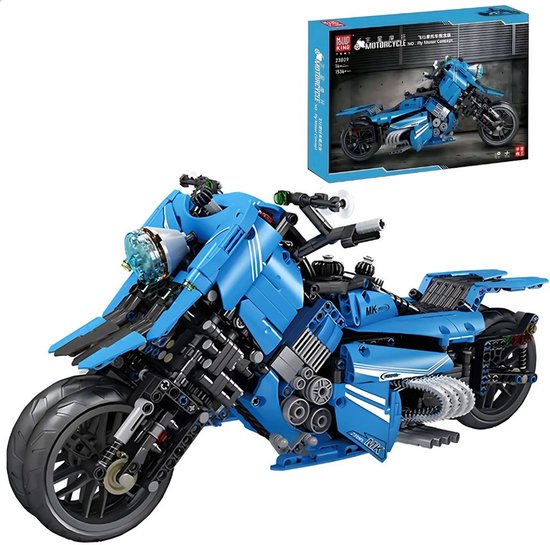 Mould King - 23009 Flying Motorcycle concept bouwpakket | City speed champions adventure | Classic creator motorfiets | Technische motor speelgoed voor kinderen en volwassenen compatibel met lego mould king sluban mega | 1536 bloks | Vaderdag cadeau
