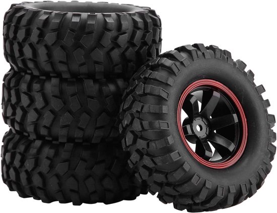 Banden 4 stuks 6 gaten voor 1/10 schaal RC crawler off-road vrachtwagen auto met hubs