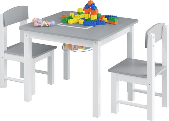 Kindertafel - Set - Speeltafel - Speeltafel met opbergruimte - kindertafel en stoeltjes - Kindertafel met opbergruimte - Peuters tafel - Kinder speeltafel - Activiteiten tafel - Mooie baby kado - Lego tafel - Opbergvak in het midden