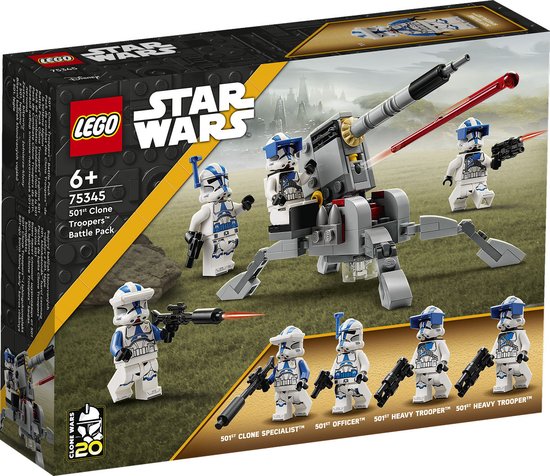 LEGO Star Wars 501st Clone Troopers Battle Pack Bouwbaar Speelgoed met Minifiguren - 75345