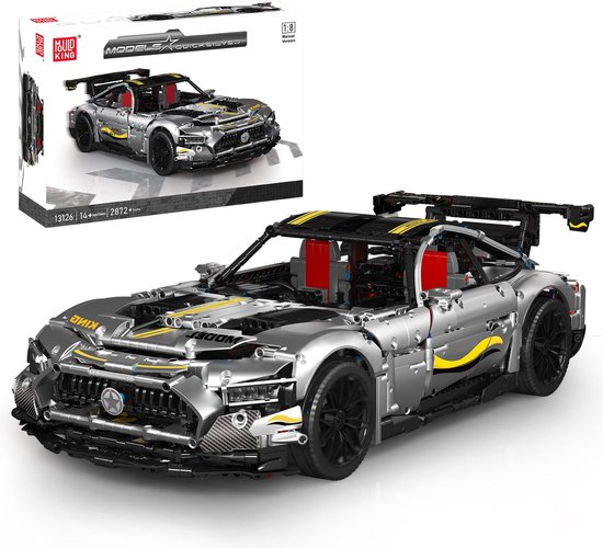 Mould King 13126 - Mercedes-Benz - AMG GT - Quicksilver - Technic - 2872 onderdelen - Lego compatibel