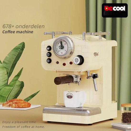 Decool 18809 - Bouwdoos - Koffie Machine - Lego compatibel - 678 onderdelen - Creative - Bouwset - Bouwstenen